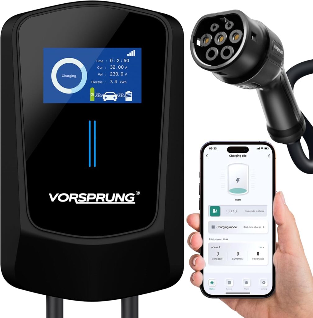 VORSPRUNG® VoltRider Smart APP LCD Home EV Charger Wall Box